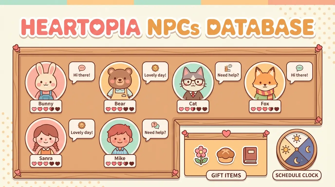 All NPCs Guide - Characters, Locations & Gifts